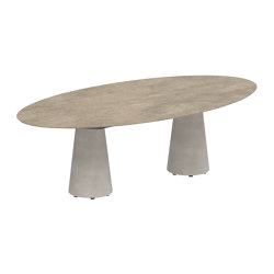 Conix table 250x130cm ellips concrete | Tables de repas | Royal Botania