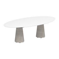 Conix table 250x130cm ellips concrete | Tables de repas | Royal Botania