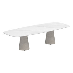 Conix table 300x120cm concrete | Tables de repas | Royal Botania