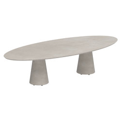 Conix table 320x140cm oval concrete | Tables de repas | Royal Botania