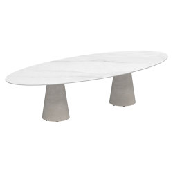 Conix table 320x140cm oval concrete | Tavoli pranzo | Royal Botania