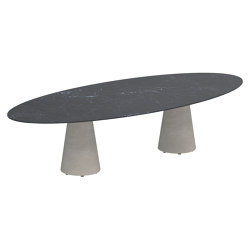 Conix table 320x140cm oval concrete | Tables de repas | Royal Botania