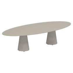 Conix table 320x140cm oval concrete | Dining tables | Royal Botania