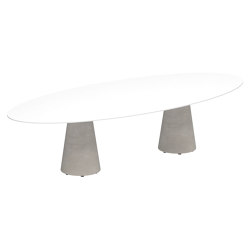 Conix table 320x140cm oval concrete | Mesas comedor | Royal Botania