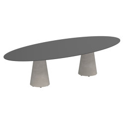 Conix table 320x140cm oval concrete | Dining tables | Royal Botania