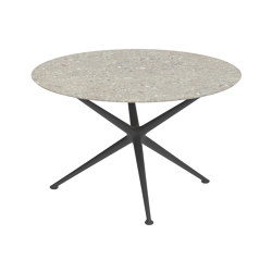 Exes table 120cm round coated aluminium & ceram top | Dining tables | Royal Botania