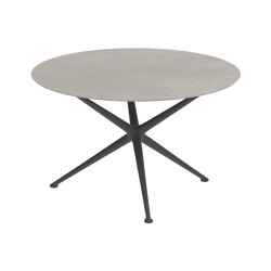 Exes table 120cm round coated aluminium & ceram top | Dining tables | Royal Botania