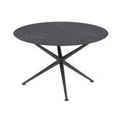 Exes table 120cm round coated aluminium & ceram top | Dining tables | Royal Botania