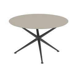 Exes table 120cm round coated aluminium & ceram top | Dining tables | Royal Botania