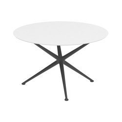 Exes table 120cm round coated aluminium & ceram top | Dining tables | Royal Botania