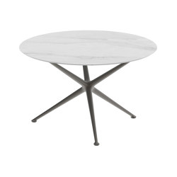 Exes table 120cm round coated aluminium & ceram top | Dining tables | Royal Botania