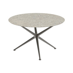 Exes table 120cm round coated aluminium & ceram top | Dining tables | Royal Botania