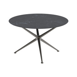 Exes table 120cm round coated aluminium & ceram top | Dining tables | Royal Botania