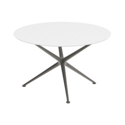 Exes table 120cm round coated aluminium & ceram top | Dining tables | Royal Botania