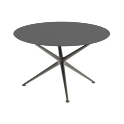 Exes table 120cm round coated aluminium & ceram top | Dining tables | Royal Botania