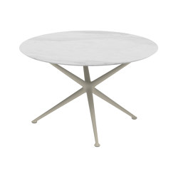 Exes table 120cm round coated aluminium & ceram top | Dining tables | Royal Botania