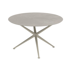 Exes table 120cm round coated aluminium & ceram top | Dining tables | Royal Botania