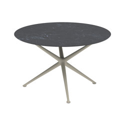 Exes table 120cm round coated aluminium & ceram top | Dining tables | Royal Botania