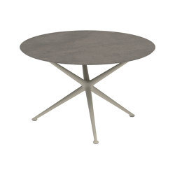 Exes table 120cm round coated aluminium & ceram top | Dining tables | Royal Botania