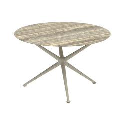 Exes table 120cm round coated aluminium & ceram top | Dining tables | Royal Botania