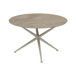 Exes table 120cm round coated aluminium & ceram top | Dining tables | Royal Botania