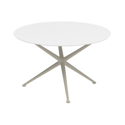 Exes table 120cm round coated aluminium & ceram top | Dining tables | Royal Botania