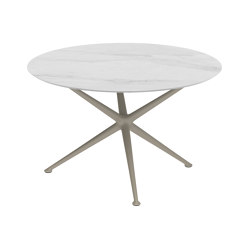 Exes table 120cm round coated aluminium & ceram top | Dining tables | Royal Botania