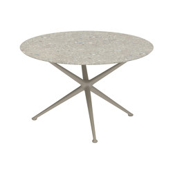 Exes table 120cm round coated aluminium & ceram top | Dining tables | Royal Botania