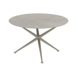 Exes table 120cm round coated aluminium & ceram top | Dining tables | Royal Botania