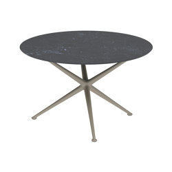 Exes table 120cm round coated aluminium & ceram top | Dining tables | Royal Botania