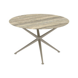 Exes table 120cm round coated aluminium & ceram top | Dining tables | Royal Botania