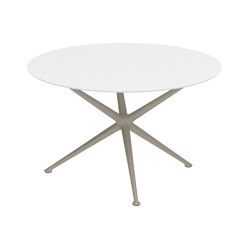 Exes table 120cm round coated aluminium & ceram top | Dining tables | Royal Botania