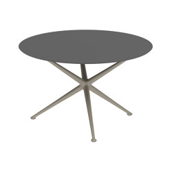 Exes table 120cm round coated aluminium & ceram top | Dining tables | Royal Botania