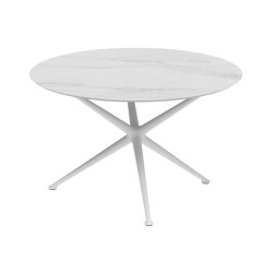 Exes table 120cm round coated aluminium & ceram top | Dining tables | Royal Botania