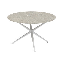 Exes table 120cm round coated aluminium & ceram top | Dining tables | Royal Botania