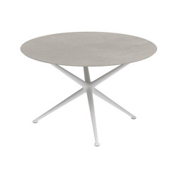 Exes table 120cm round coated aluminium & ceram top | Dining tables | Royal Botania