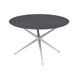 Exes table 120cm round coated aluminium & ceram top | Dining tables | Royal Botania