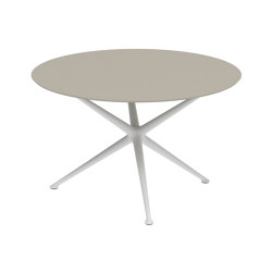 Exes table 120cm round coated aluminium & ceram top | Dining tables | Royal Botania