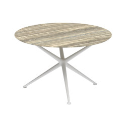 Exes table 120cm round coated aluminium & ceram top | Dining tables | Royal Botania