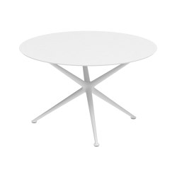 Exes table 120cm round coated aluminium & ceram top | Dining tables | Royal Botania