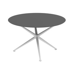 Exes table 120cm round coated aluminium & ceram top | Dining tables | Royal Botania