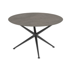 Exes table 120cm round coated aluminium & ceram top | Dining tables | Royal Botania