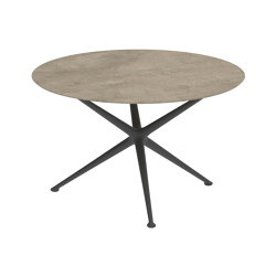 Exes table 120cm round coated aluminium & ceram top | Dining tables | Royal Botania