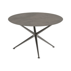 Exes table 120cm round coated aluminium & ceram top | Dining tables | Royal Botania