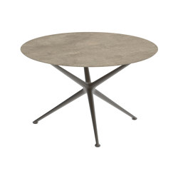 Exes table 120cm round coated aluminium & ceram top | Dining tables | Royal Botania