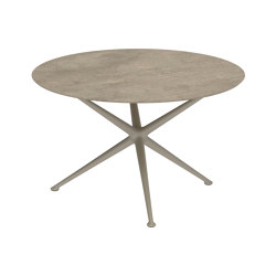 Exes table 120cm round coated aluminium & ceram top | Dining tables | Royal Botania