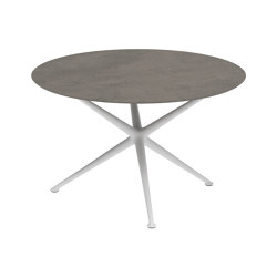 Exes table 120cm round coated aluminium & ceram top | Dining tables | Royal Botania