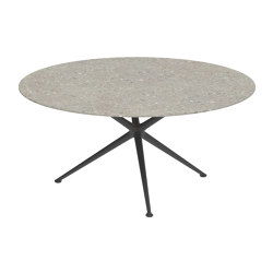 Exes table 160cm round coated aluminium & ceram top | Tavoli pranzo | Royal Botania