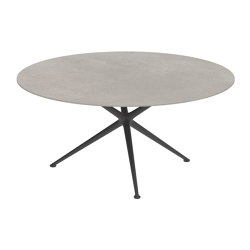 Exes table 160cm round coated aluminium & ceram top | Dining tables | Royal Botania