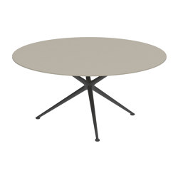 Exes table 160cm round coated aluminium & ceram top | Tavoli pranzo | Royal Botania